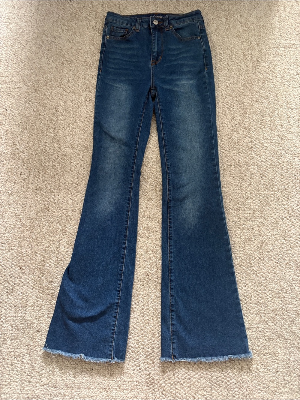 SONG Dark Blue Flared Women’s Jeans Size: 0/24 C16